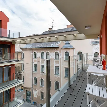 Lägenhet Downtown Residences - Ac,elevator,terrace Budapest